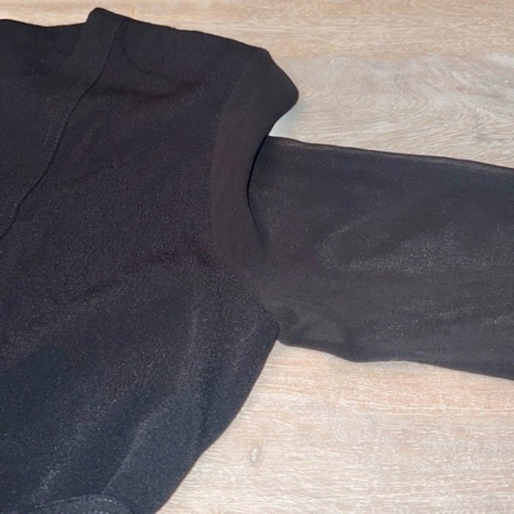 Sandro Paris Rosie Black Crepe Long Sleeve Dress Size‎ Small - Picture 6 of 15
